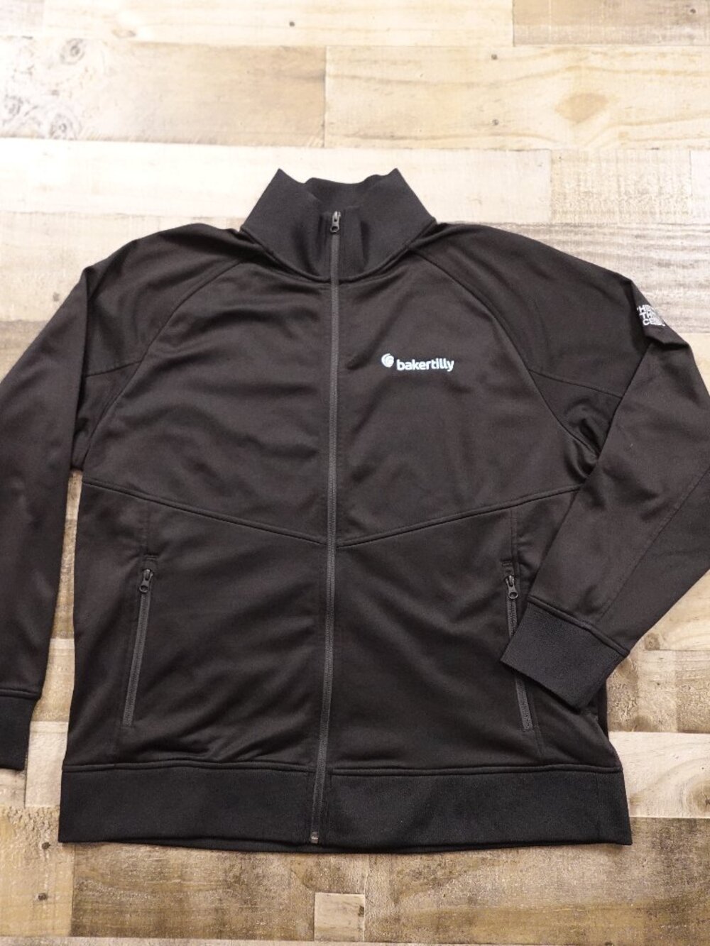 The‎ North Face Tech Full-Zip Track Jacket Men’s XL Black Baker Tilly Logo